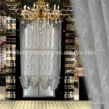 Decoração de casa luxo tulle tecido cortina bordado persianas romanas